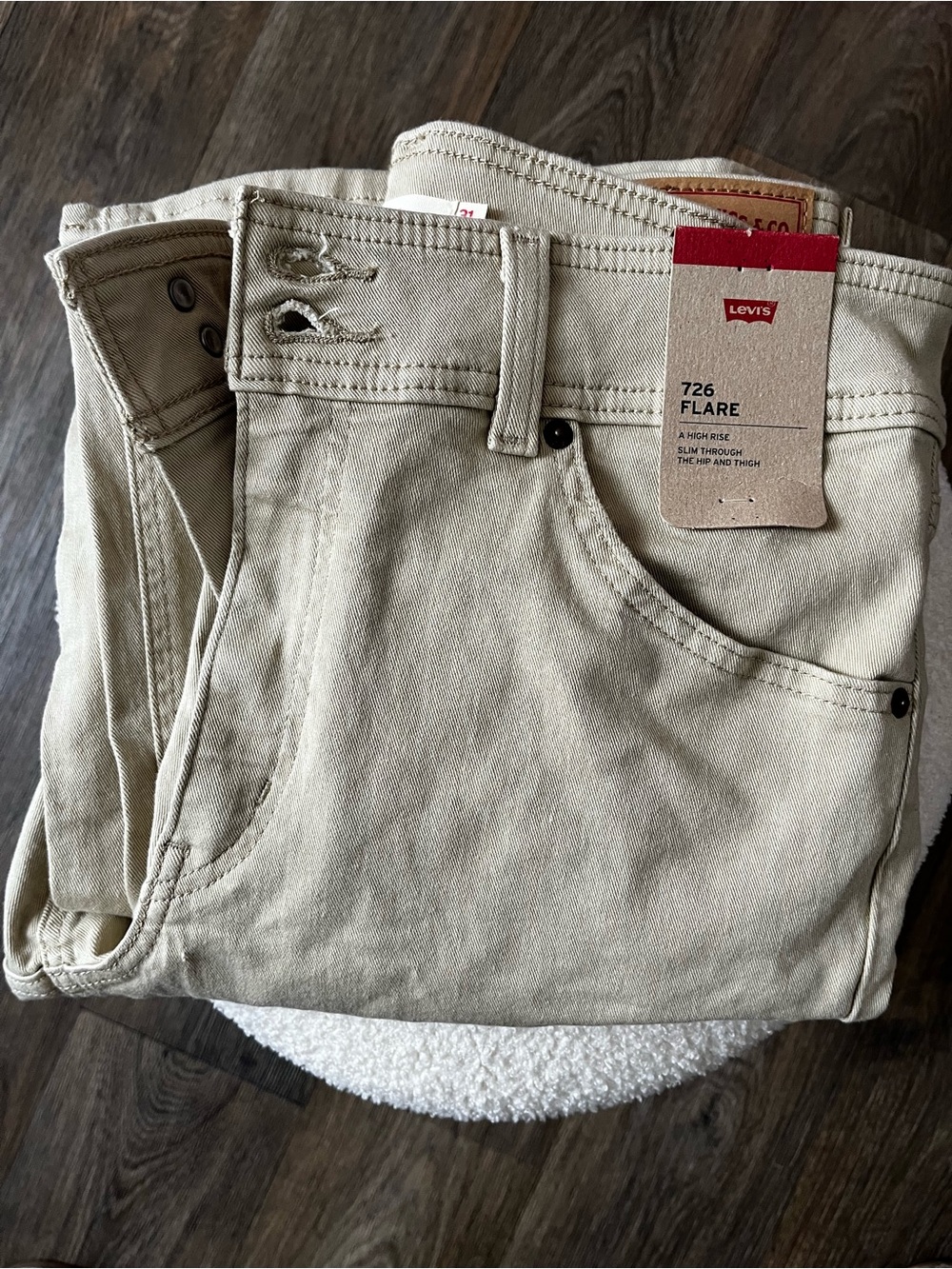 Levi's "726 Flare" Khaki-colored Flare Jeans